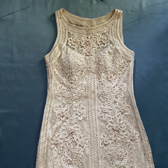 SUE WONG nude cocktail dress Small - Picture 5 of 13